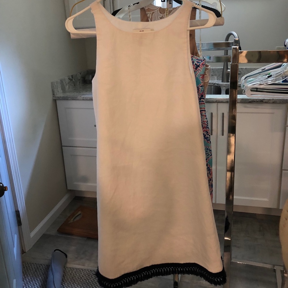 Vineyard Vines white fringe dress